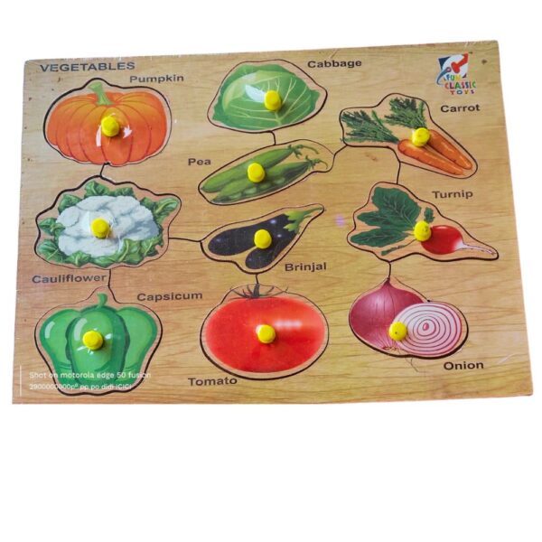 Wooden Vegetable ,Fruits& Numbers Puzzle for Kids