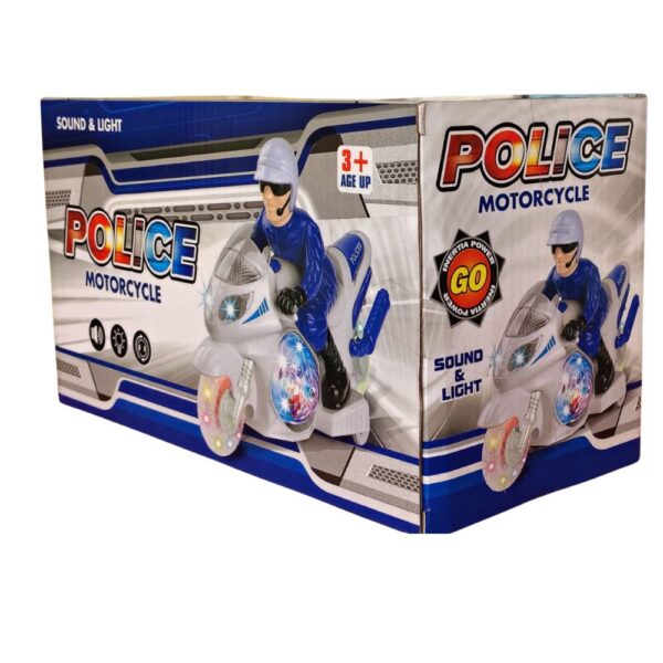 Police Motorcycle Toy with Sound & Light